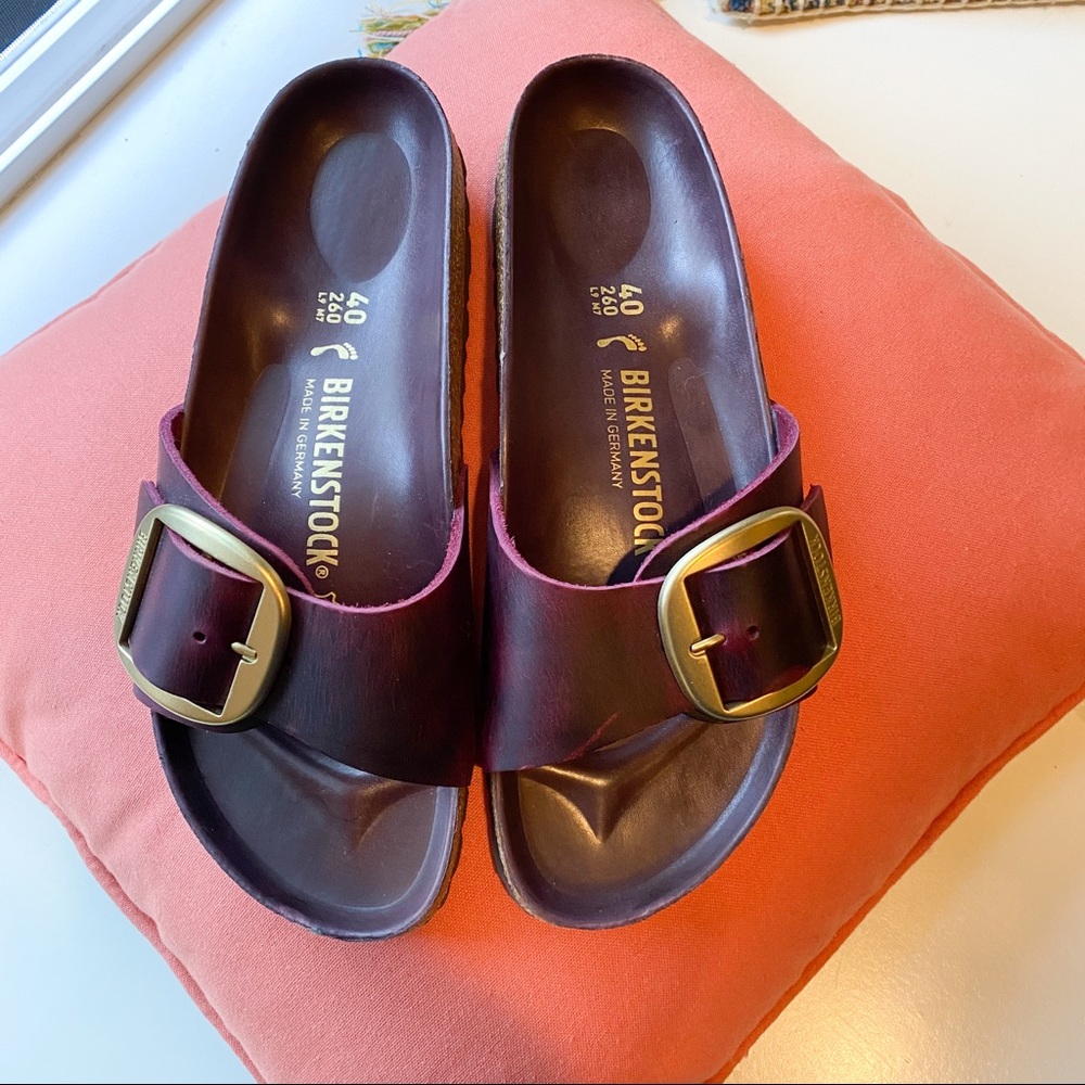 Birkenstock Madrid Big Buckle Zinfandel 40 NWOT